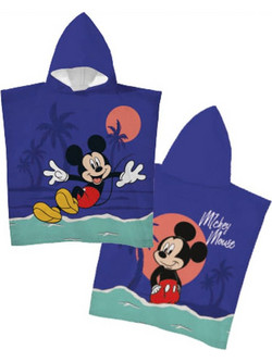 Borea Mickey Παιδικό Πόντσο Θαλάσσης Microfiber Navy Μπλε 55x110cm