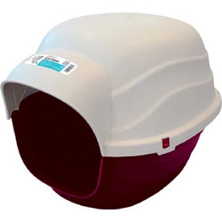 M-Pets Igloo XLarge Σπιτάκι Σκύλου Πλαστικό Λευκό Μπορντό 110x80x76cm