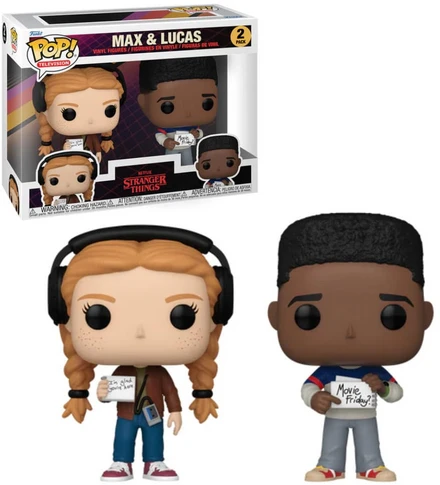 Funko Pop! TV: ST - Max Mayfield & Lucas 2PK - Aka Max - Stranger Things- Figurine en Vinyle à Collectionner - Idée de Cadeau - Produits Officiels - Jouets pour les
