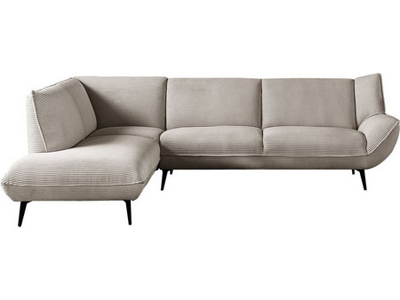 Woodwell Emerald Γωνιακός Καναπές Δεξιά Γωνία Μπεζ 274x203x88cm Ε9419,11