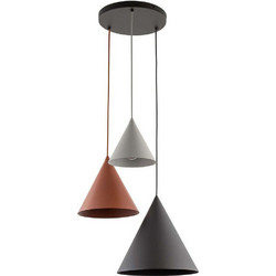 TK Lighting Cono 6633 Κρεμαστό Φωτιστικό Οροφής Τρίφωτο E27 Μαύρο
