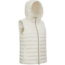 Geox Jaysen Αμάνικο Γυναικείο Μπουφάν Puffer Κοντό Εκρού W4525DT3059F2128