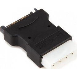 Powertech 15-Pin SATA Male to 4-Pin Molex Female