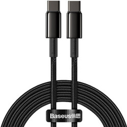 Baseus Tungsten Gold Braided USB-C to USB-C 100W 2m Black CATWJ-A01