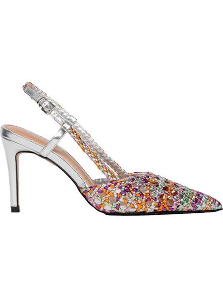 Exe EVA-703 Γόβες Slingback Δερμάτινες με Τακούνι Στιλέτο Πολύχρωμες S470007355P1