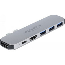 DeLOCK 87753 Dual USB-C Docking Station με HDMI 4K PD και Σύνδεση 2 Οθονών