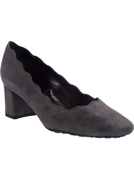 Envie Shoes Γόβες Suede με Χοντρό Χαμηλό Τακούνι Ανθρακί E02-08302
