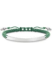 Thomas Sabo Γυναικείο Βραχιόλι Μακραμέ από Κορδόνι & Ασήμι A0058-173-6