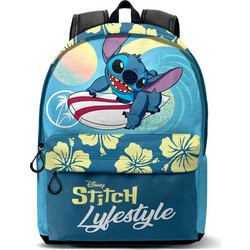 Karactermania Disney Stitch Lifestyle Σχολική Τσάντα Πλάτης Δημοτικού Πετρόλ 06439