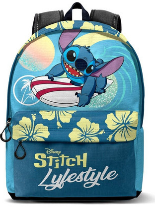 Karactermania Disney Stitch Lifestyle Σχολική Τσάντα Πλάτης Δημοτικού Πετρόλ 06439