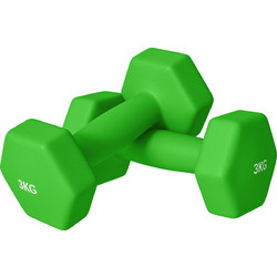 Sportnow Σετ Βαράκια Εξάγωνα Πλαστικοποιημένα 2x3kg