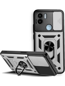 Bodycell Armor Slide Ring Holder Back Cover Silver (Xiaomi Redmi A1 Plus / A2 Plus)