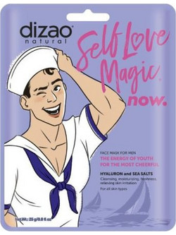 Dizao Natural Men Hyaluronic Acid & Sea Salt Sheet Μάσκα Προσώπου για Ενυδάτωση με Υαλουρονικό 25gr