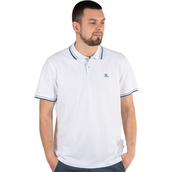 Double Ανδρική Μπλούζα Polo Κοντομάνικη Λευκή PS-35S