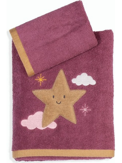 Nef-Nef Sparkle Friends Σετ Παιδικές Πετσέτες 2τμχ 420gr/m²