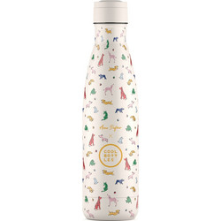 Cool Bottles Σκυλάκια σε Πάρτυ Παιδικό Παγούρι Θερμός Ανοξείδωτο BPA Free Μπεζ 500ml