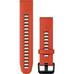 Garmin Quickfit 20 mm Λουράκι Σιλικόνης Flame Red / Graphite