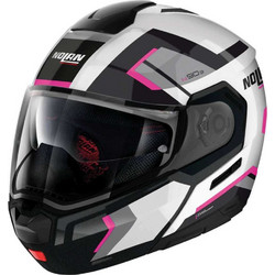 Nolan N90-3 Black White Pink 49 Κράνος Μηχανής Flip-Up 1630gr