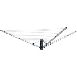 Wenko 630111121 Πτυσσόμενη Βιδωτή Απλώστρα Ρούχων Τοίχου Αλουμινίου 195x104x42cm