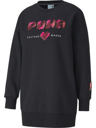 Puma Digital Love Mini Αθλητικό Φόρεμα Κρουαζέ Μαύρο 597069-01
