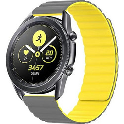 Beline Magnetic Λουράκι Σιλικόνης Grey / Yellow (Universal 20mm)