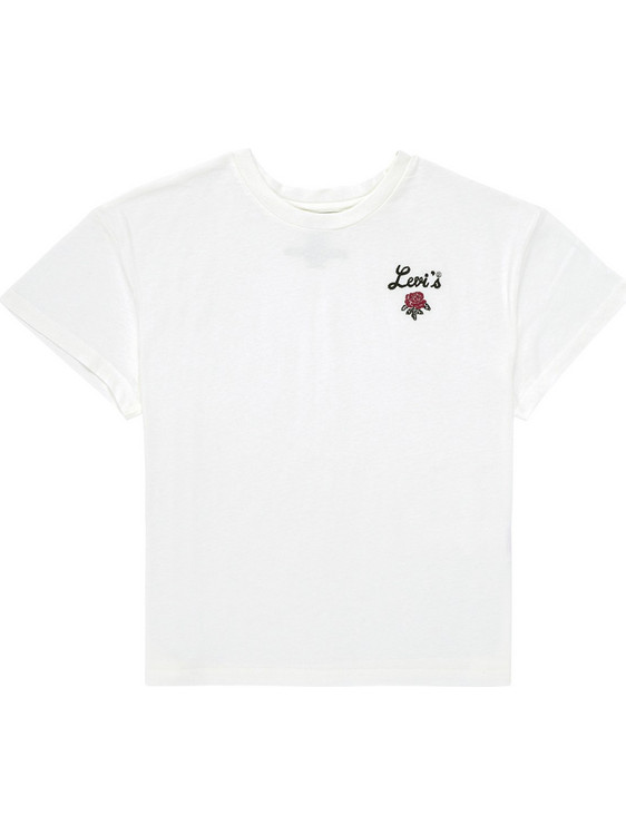 Levi's Παιδικό Crop Top Κοντομάνικο Λευκό 4EL489-W0E
