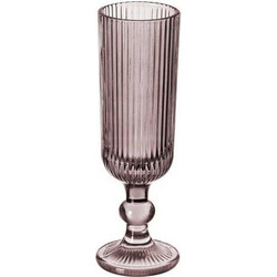 Mastershop Ποτήρι Σαμπάνιας Γυάλινo Κολωνάτο Μωβ 160ml 02984918