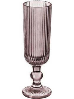 Mastershop Ποτήρι Σαμπάνιας Γυάλινo Κολωνάτο Μωβ 160ml 02984918