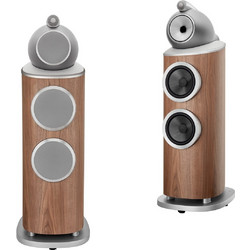 Bowers & Wilkins 802 D4 Ζεύγος Ηχείων Hi-Fi Δαπέδου 500W 3 Δρόμων Walnut Satin