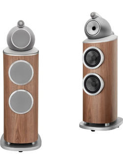 Bowers & Wilkins 802 D4 Ζεύγος Ηχείων Hi-Fi Δαπέδου 500W 3 Δρόμων Walnut Satin