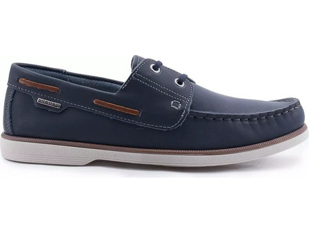 Pegada Ανδρικά Μοκασίνια Boat Shoes Δερμάτινα Navy Μπλε 141902-04