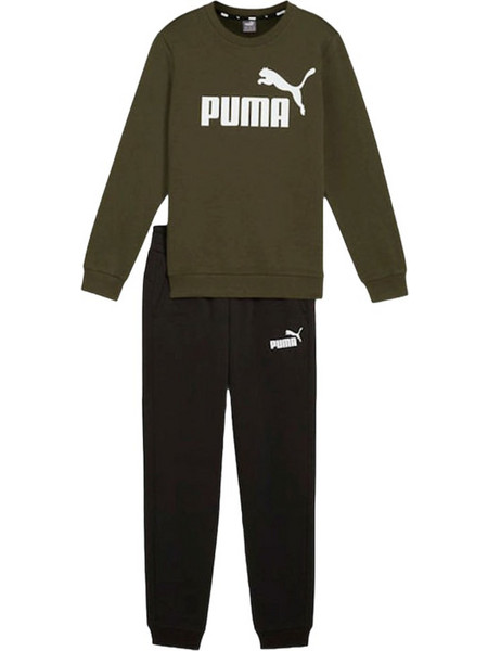 Puma Παιδικό Σετ Φόρμας Χακί Μαύρο 670884-71