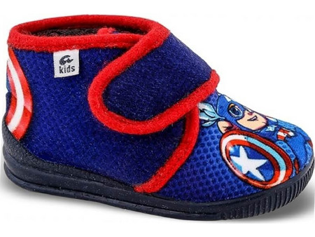 Smart Kids Captain America Χειμερινές Παιδικές Παντόφλες Μποτάκια για Αγόρια Navy Μπλε CV5812
