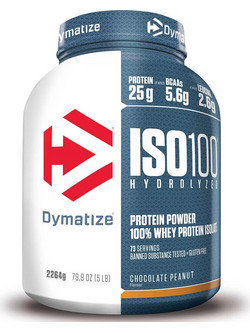 Dymatize ISO100 Hydrolyzed Choco Peanut Πρωτεΐνη Ορού Γάλακτος Γράμμωσης Χωρίς Λακτόζη 2.26kg