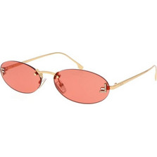 Fendi FE4075US 30S Γυναικεία Γυαλιά Ηλίου Οβάλ Μεταλλικά Χρυσά με Ροζ Φακό