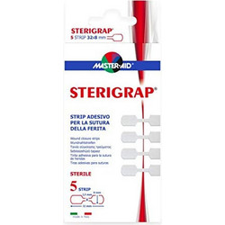 Master Aid Sterigrap Αποστειρωμένα Αυτοκόλλητα Ράμματα 3.2x0.8cm 5τμχ