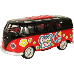 Toi-Toys VW Flower Power Bus με Φως & Ήχο Κόκκινο