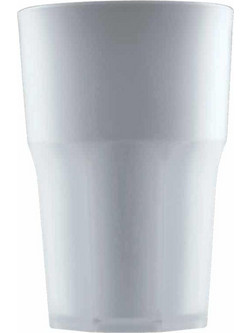 Σετ Ποτήρια Νερού Πλαστικά San Λευκά 420ml 15τμχ 2763-11