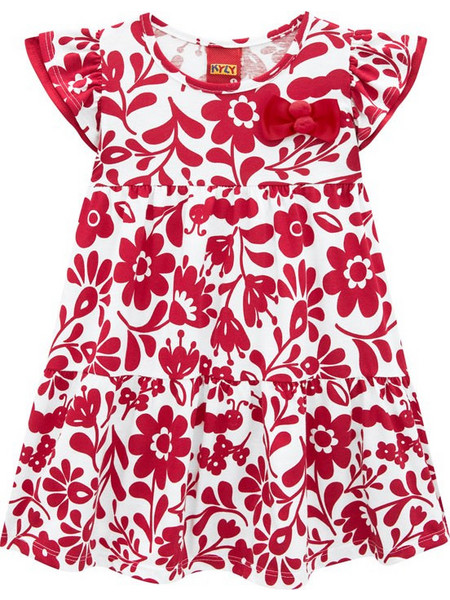 Kyly Παιδικό Φόρεμα Floral Κόκκινο Άσπρο 1125420001