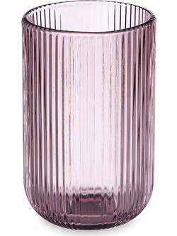 Mastershop Ποτήρι Νερού Γυάλινo Ροζ 430ml MS-02984921