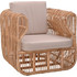 Pakoworld Fajole Πολυθρόνα Κήπου Rattan Καφέ 344-000008