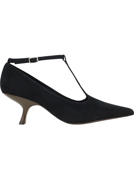 Jeffrey Campbell Invent Γόβες Suede με Τακούνι Στιλέτο με Λουράκι Μαύρες JCD-231-1-17