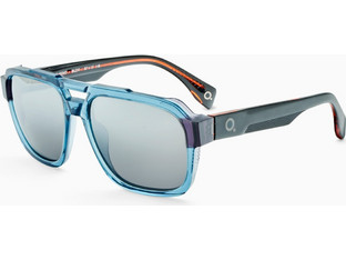 Etnia Barcelona ELRENO57S-BLOG Ανδρικά Γυαλιά Ηλίου Aviator Κοκάλινα Μαύρο Μπλε με Μαύρο Φακό