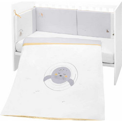KikkaBoo Seally Me Σετ Κούνιας White/Grey 6τμχ 41101060135
