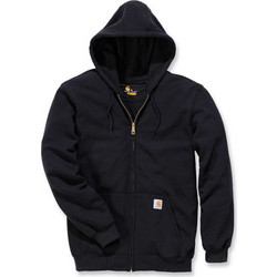 Carhartt Ανδρική Ζακέτα Φούτερ με Κουκούλα και Φερμουάρ Μαύρη K122-BLK