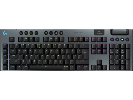 Logitech G915 X Lightspeed Ασύρματο Μηχανικό Gaming Πληκτρολόγιο με GX Optical Διακόπτες RGB Black
