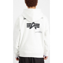Alpha Industries Ανδρικό Φούτερ με Κουκούλα & Τσέπες Λευκό 146336-09