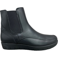 Softies Γυναικεία Μποτάκια Chelsea Δερμάτινα Μαύρα 7324-1028