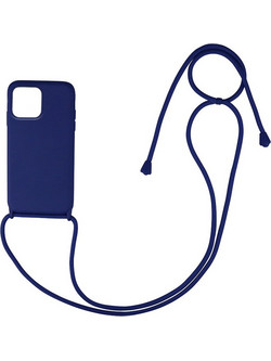 Sonique Silicone CarryHang Back Cover Navy Blue (iPhone 13 Pro Max)