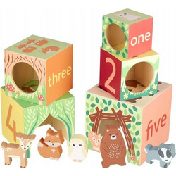 Orange Tree Toys Κύβοι Στοίβαξης Woodland